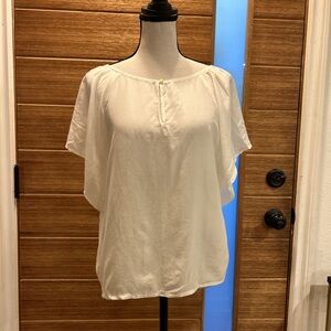 Vintage White Short Sleeve Peasant Top